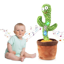 Dansande kaktus Sjungande och dansande kaktusleksak för barn, vuxna plyschtalande kaktusleksak med 120 sånger- Sjungande kaktus