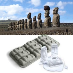 Påskön Moai stenstatyer Isbricka Iskuber diy mould P
