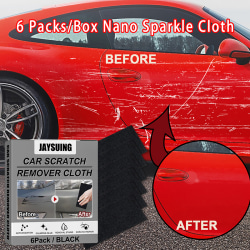 6 Stk Car Scratch Remover Cloth Nano Sparkle Cloth Til Car Scrat 6 pcs Onesize