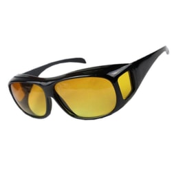 Unisex HD Night Vision Driving Solglasögon fina Over Wrap Around Yellow One Size