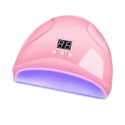 36W UV/LED Nagellampa Vit med timerfunktion Pink
