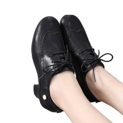 Pojkar Anti-Slip Cheerleading Shoe Comfort Round Toe Cheer Shoes Svart 3,5 cm rak övre limbas US 4.5
