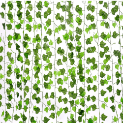 12st konstgjorda lämnar växter hängande kransväxter Fest Dekor Grön