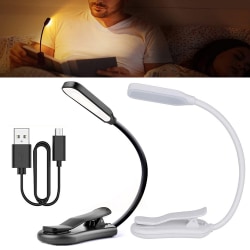 UKAP USB uppladdningsbar LED-skrivbordslampa med clip-on LED-läslampa