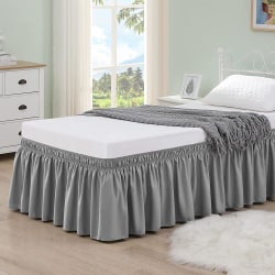 Sängkappa elastisk sängkjol Grey 180x200x38cm