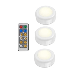 Trådlösa LED-spotlights med fjärrkontroll 3-Pack