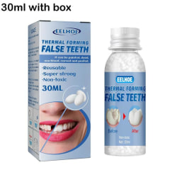 10 ml tillfällig reparationssats för falsktand Fixar trasiga tänder och fyllningar 30ml with box One-size