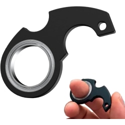 Nyckelring Spinner Fidget Ring Toy, Key Spinner, Spinning Keychain, Fidget Nyckelring, Sensoriska Leksaker Fidgets Squishy Toys Black