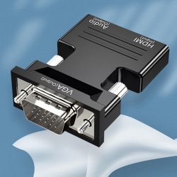 HDMI-kompatibel hona till VGA hane-omvandlare med o Adapter Sup