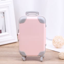 Docktillbehör Plast Resetåg Mini Plast Resväska Lug Pink