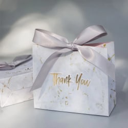 10st Tack Party Favor Gift Box Bröllop Godis Box Papper