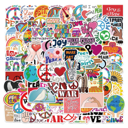 100st Wish World Peace Graffiti Stickers Laptop Gitarr Bagage
