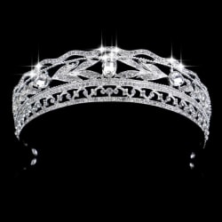 Lyx kristall bröllop hår krona tiara