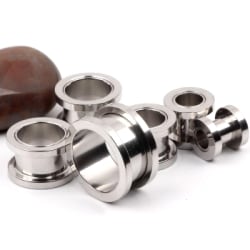 Blanda (2-10mm) piercing rostfritt stål örat tunnel 2mm