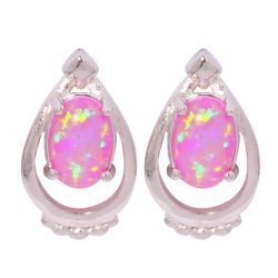 Opal Silver Filled Örhängen rosa