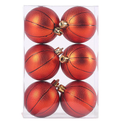 Julgranskulor Set 6 cm Sportbollar med tema Julgransprydnader Hängen för juldekoration Basketball