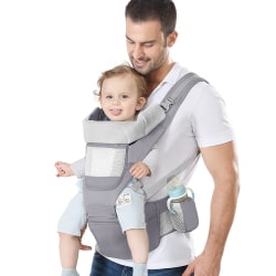 Infant Carrier with Hip Seat, Multifunctional 9-in-1 Infant Carr