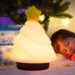 Söt Christmas Lucky Tree nattlampa，Nattlampa för barn med 7 LED
