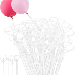 50 stycken klara ballongstavar 15,7 tum lång återanvändbar ballong