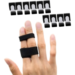 Sort pakke med 10 fingerskinner til behandling af beskadigede, hævede eller dis
