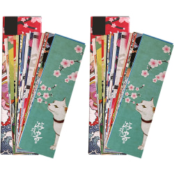 60 arks papirbokmerke, japansk vintage bokmerkebokstil M