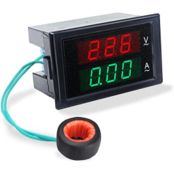 Digital amperemeter AC 80V-300V 100A, 2-i-1 multimeterpanel 110V/2