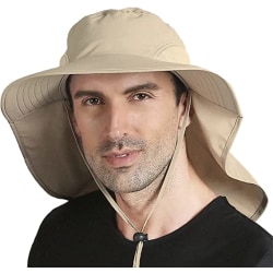 Unisex utomhushattar Solskydd Fiskehatt med bred brätte Neck Fl