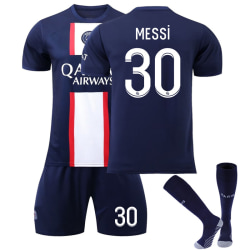 Messi fotbollsdräkt nr 30 i Paris Home White Terms, L