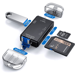Micro SD-läsare för Android-telefon, USB-C SD-kortläsare för
