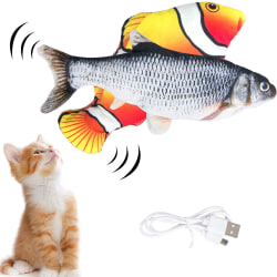 2 stk elektrisk fiskekatt, kattemynte fiskeleke, elektrisk bevegelig ca