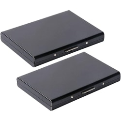 Plånbok för metallkorthållare (svart), tunn rostfritt stål metall val
