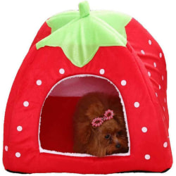 Strawberry Red Pet House Cats Pet Nest Hunde Pet Bed Myk og varm