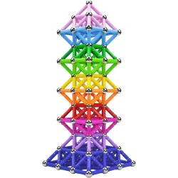 3D-magnetiske byggeklosser Puslespilllekebyggesett med