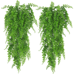 2 set hängande växter för artificiell ormbunke - inomhus och utomhus F