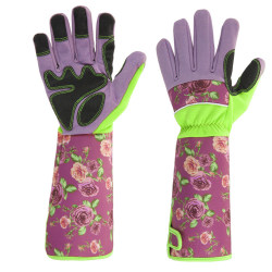 Gardening Rose Leather Gloves Women Extended Pro Gloves Rose Pru