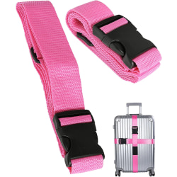 2-pack bagageremmar för resväska, bagagebälten i rosa, kostym STYLE2