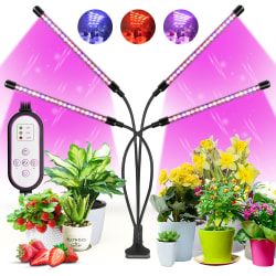 Växtlampor för inomhusväxter, fullspektrum LED-växtlampor (1 st, svart)