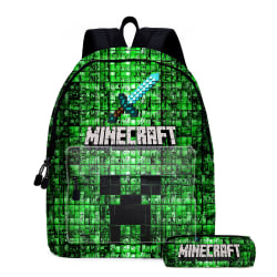 Minecraft Game Stor kapacitet Skolväska Ryggsäck