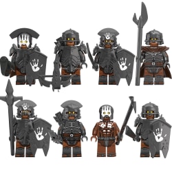 8-pack Sagan om ringen Orcs monterade minifigurer leksaker