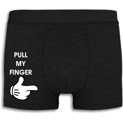 Boxershorts - Pull my finger Black L