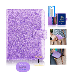 Customized Sparkling Fashion Multi Travel Rfid Passport Holder Cover Wallet Bag Protector Luxury Leather Wallet Case For Women