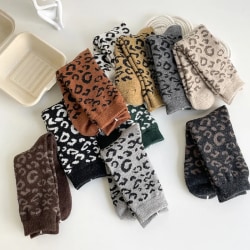 Thickened winter wool socks Japanese vintage fashion leopard print thermal socks High quality women wool socks Christmas gift