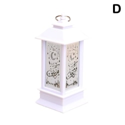 Ramadan Ornament LED-ljus Eid Mubarak Lykta Lamp Party white One-size