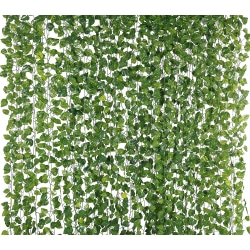 12-pack silke artificiell murgröna vinstockar blad kransväxter Green