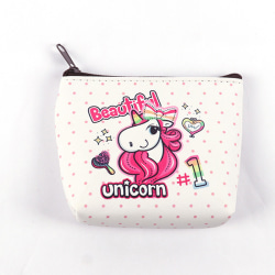 Unicorn liten myntväska Mini Change Pouch plånbok för kvinnor tjej Unicorn 105mm x 90mm x 20mm
