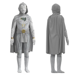Moon Knight Costume Jumpsuit + Kappa + Bälte + Mask Set för barn 1# 12-13 år = EU 152-158