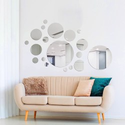 Akryl cirkel rund spegel klistermärke sovrum dekorationer dekaler