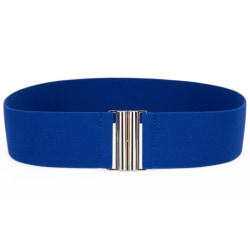 Retro brett elastiskt stretchigt midjebälte Midjeband för damklänning Blue