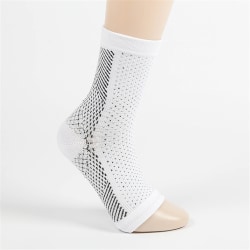 Plantar Fasciitis Sock Compression Heel Fot Sleeves Sports Gym White L/XL