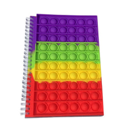 Popit Rainbow Notebook Fidget Toy Lindra ångeststress för barn Rainbow